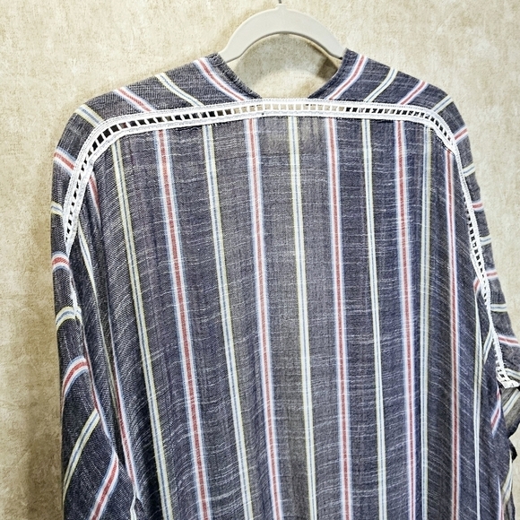 Free People Ruffles & Stripes Kimono /Cover-Up - Picture 4 of 6